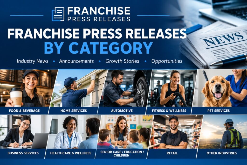 search franchises by category on Franchise Press Releases
